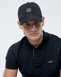 Черная саржевая бейсболка Hollister Sports - Черный