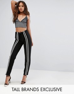 Брюки с контрастными полосами Missguided Tall - Черный