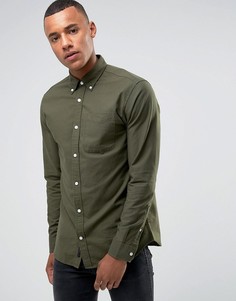 Узкая оксфордская рубашка премиум-класса Jack &amp; Jones - Зеленый