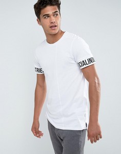 Длинная футболка с принтом на рукавах Jack &amp; Jones Core - Белый