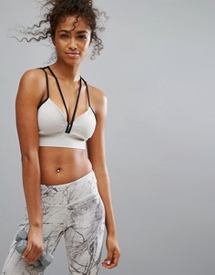 Песочный спортивный бюстгальтер Reebok - Бежевый