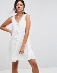 Короткий сарафан-трапеция ASOS - Кремовый