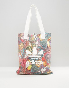 Сумка для покупок с ярким цветочным принтом adidas Originals - Мульти