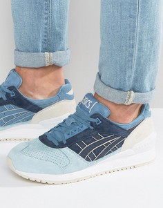 Синие замшевые кроссовки Asics Gel-Respector H720L 5858 - Синий