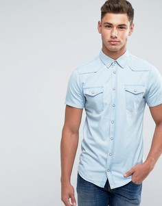 Джинсовая рубашка с короткими рукавами Blend - Синий