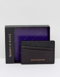 Кожаная классическая кредитница Smith And Canova - Черный
