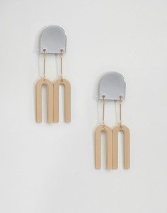 Серьги с металлическими подвесками ASOS - Мульти