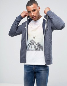 Худи на молнии из переработанного трикотажа Jack &amp; Jones Vintage - Темно-синий