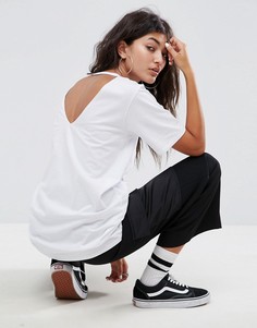 Футболка с вырезом на спине ASOS - Белый
