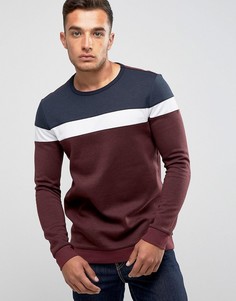 Свитшот с полосками в спортивном стиле Only &amp; Sons - Темно-синий