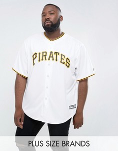 Белая футболка Majestic PLUS MLB Pittsburgh Pirates - Белый