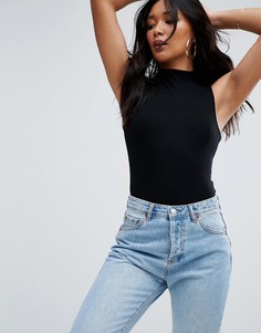 Боди с высоким воротом ASOS - Черный