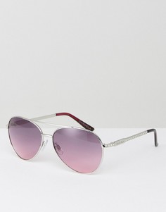 Солнцезащитные очки-авиаторы с затемненными стеклами Carvela - Серебряный