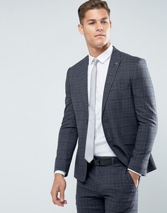 Зауженный фактурный пиджак Burton Menswear - Серый