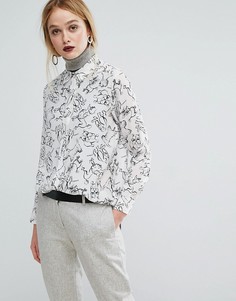 Рубашка с принтом собак Sportmax Code - Белый