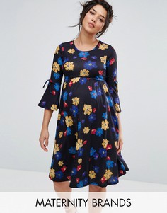 Короткое приталенное платье с принтом Bluebelle Maternity - Мульти