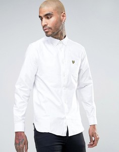 Белая оксфордская рубашка на пуговицах с логотипом в виде орла Lyle &amp; Scott - Белый