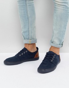 Темно-синие туфли в стиле casual из искусственной замши ASOS - Темно-синий