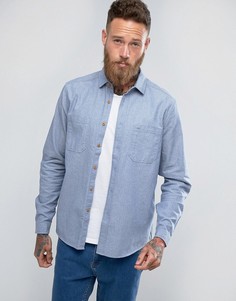 Синяя рубашка навыпуск ASOS - Синий