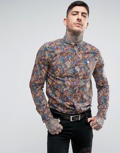 Винтажная рубашка с принтом пейсли Pretty Green Lescott - Мульти