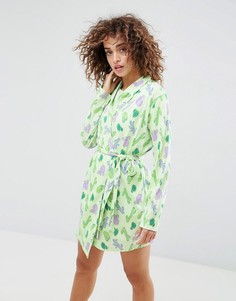 Халат с принтом кактусов ASOS - Мульти