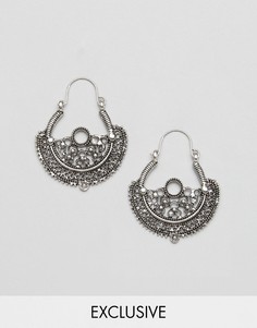 Серьги с вырезами Reclaimed Vintage Inspired - Серебряный