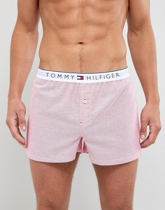 Розовые тканые боксеры Tommy Hilfiger Oxford - Розовый