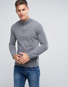 Серый джемпер на молнии из 100% мериносовой шерсти United Colors of Benetton - Серый