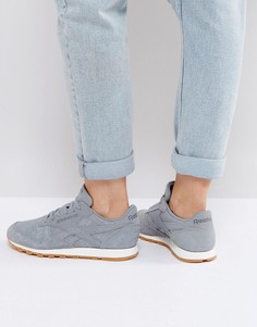 Серые классические кожаные кроссовки Reebok - Серый