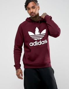Худи красного цвета с логотипом-трилистником adidas Originals BS4623 - Красный