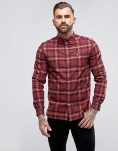 Бордовая фланелевая рубашка в клетку Lyle &amp; Scott - Красный