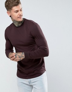 Длинный обтягивающий свитшот ASOS - Красный