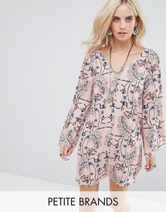 Свободное платье с длинными рукавами Glamorous Petite - Розовый