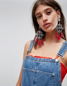 Серьги-подвески с кисточками ASOS - Серебряный