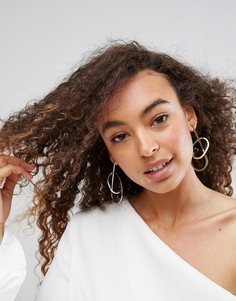 Абстрактные металлические серьги с узлом ASOS - Золотой