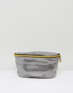 Серебристая сумка-кошелек на пояс из искусственной кожи Mi-Pac - Серебряный
