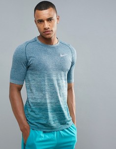 Синяя трикотажная футболка из ткани Dri-FIT от Nike Running 886301-466 - Синий