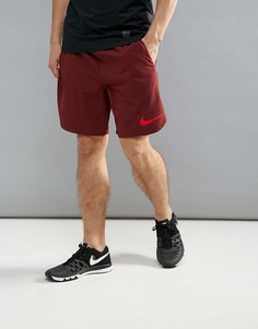 Бордовые шорты из материала Flex Nike Training 833374-619 - Черный