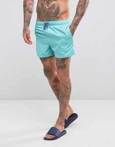 Сине-зеленые короткие шорты для плавания ASOS - Зеленый