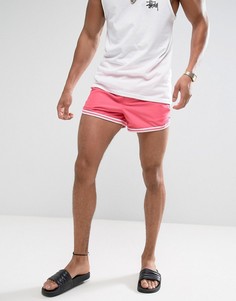 Розовые короткие шорты для плавания с контрастной отделкой ASOS - Розовый