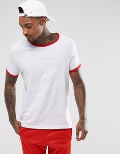 Белая футболка с окантовкой ASOS - Белый