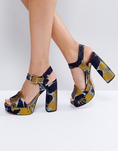 Босоножки на платформе ASOS HIDDEN GEM - Мульти