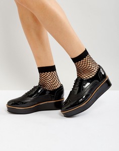 Туфли на платформе со шнуровкой ASOS MACAROON - Черный