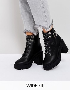 Ботильоны на каблуке для широкой стопы ASOS EDGE - Черный