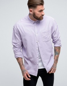 Сиреневая свободная оксфордская рубашка ASOS - Фиолетовый