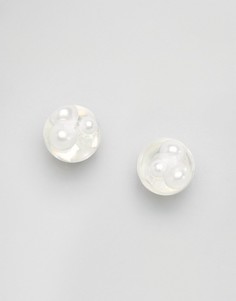 Серебристые серьги ASOS - Прозрачный