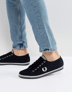 Черные саржевые кеды Fred Perry Kingston - Черный