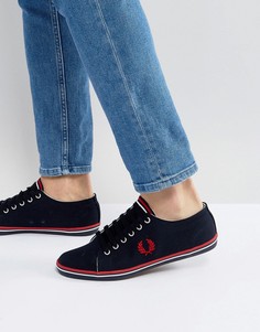 Темно-синие парусиновые кеды Fred Perry Kingston - Темно-синий