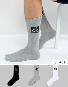 3 пары носков с логотипом Calvin Klein - Мульти