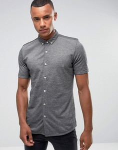 Трикотажная рубашка с короткими рукавами Jack &amp; Jones Premium - Серый